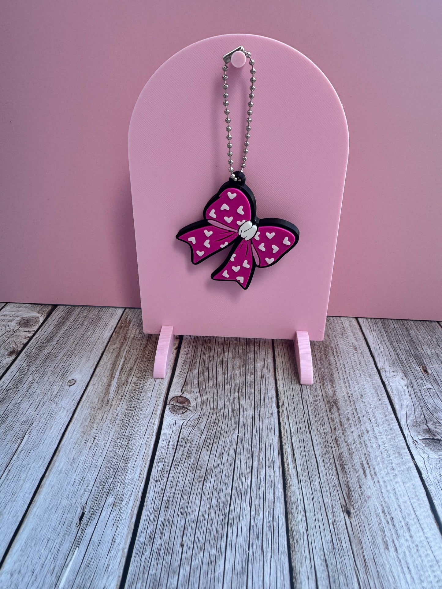3D Printed Heart Bow - Soda Can Opener Keychain