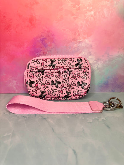 Checkered Balloon Dog - Wristlet Wallet
