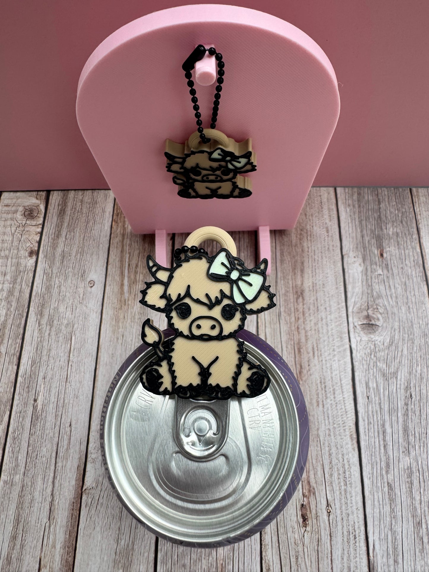 3D Printed Blossom the Cow - Soda Can Opener Keychain *SHOP EXCLUSIVE*