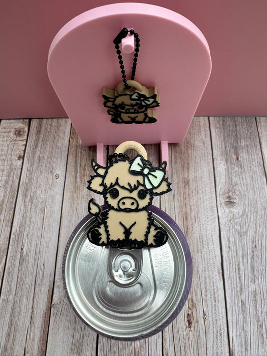 3D Printed Blossom the Cow - Soda Can Opener Keychain *SHOP EXCLUSIVE*