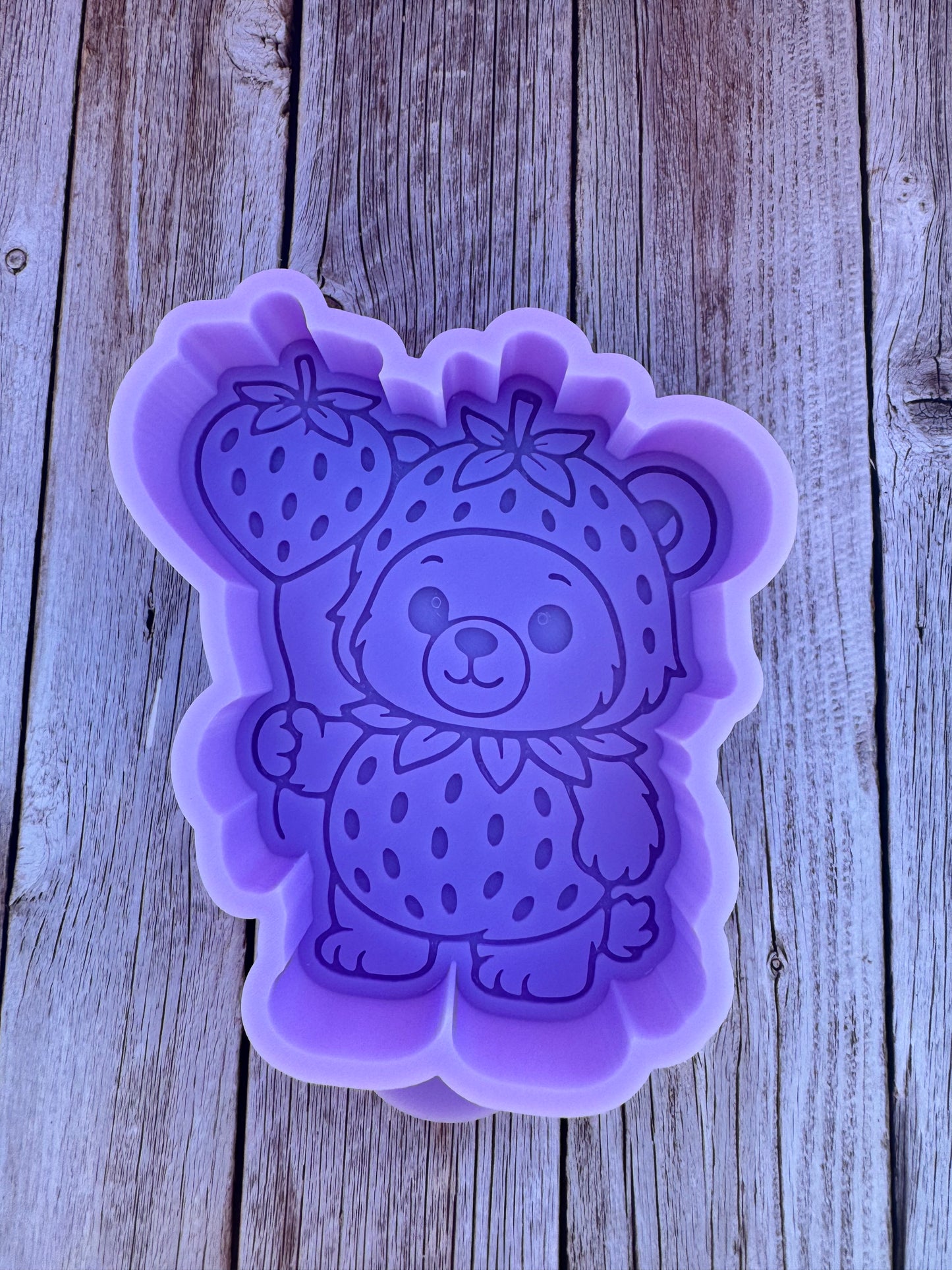 Strawberry Bear Freshie Silicone Mold