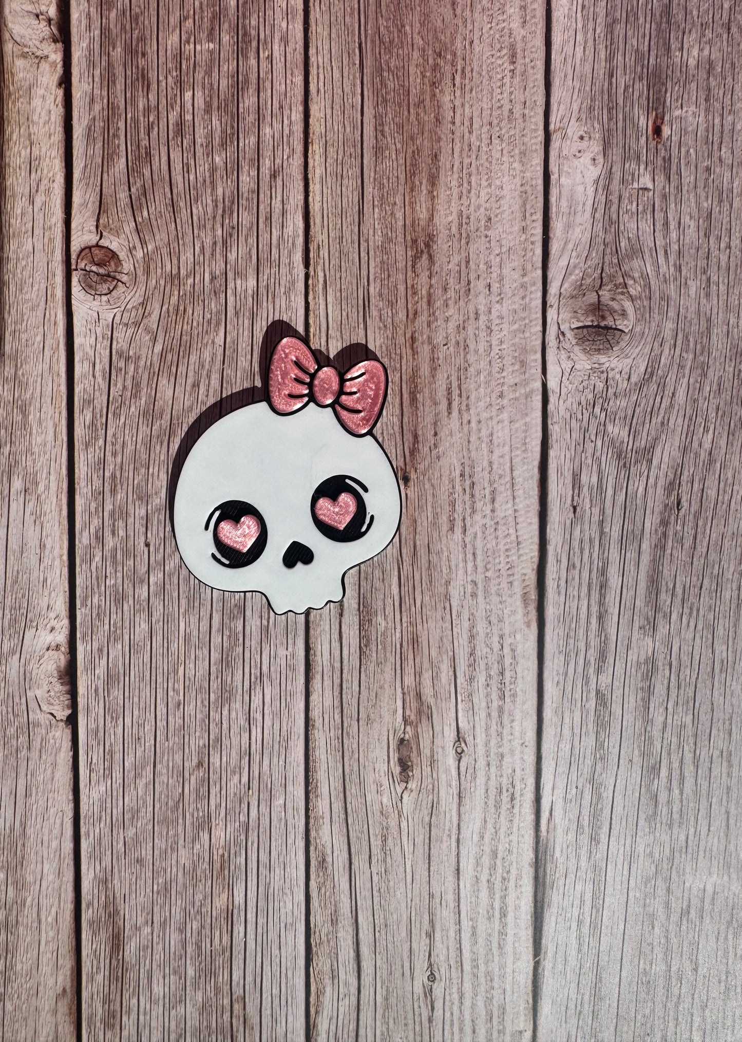 3D Printed Coquette Skull Flatback Charm