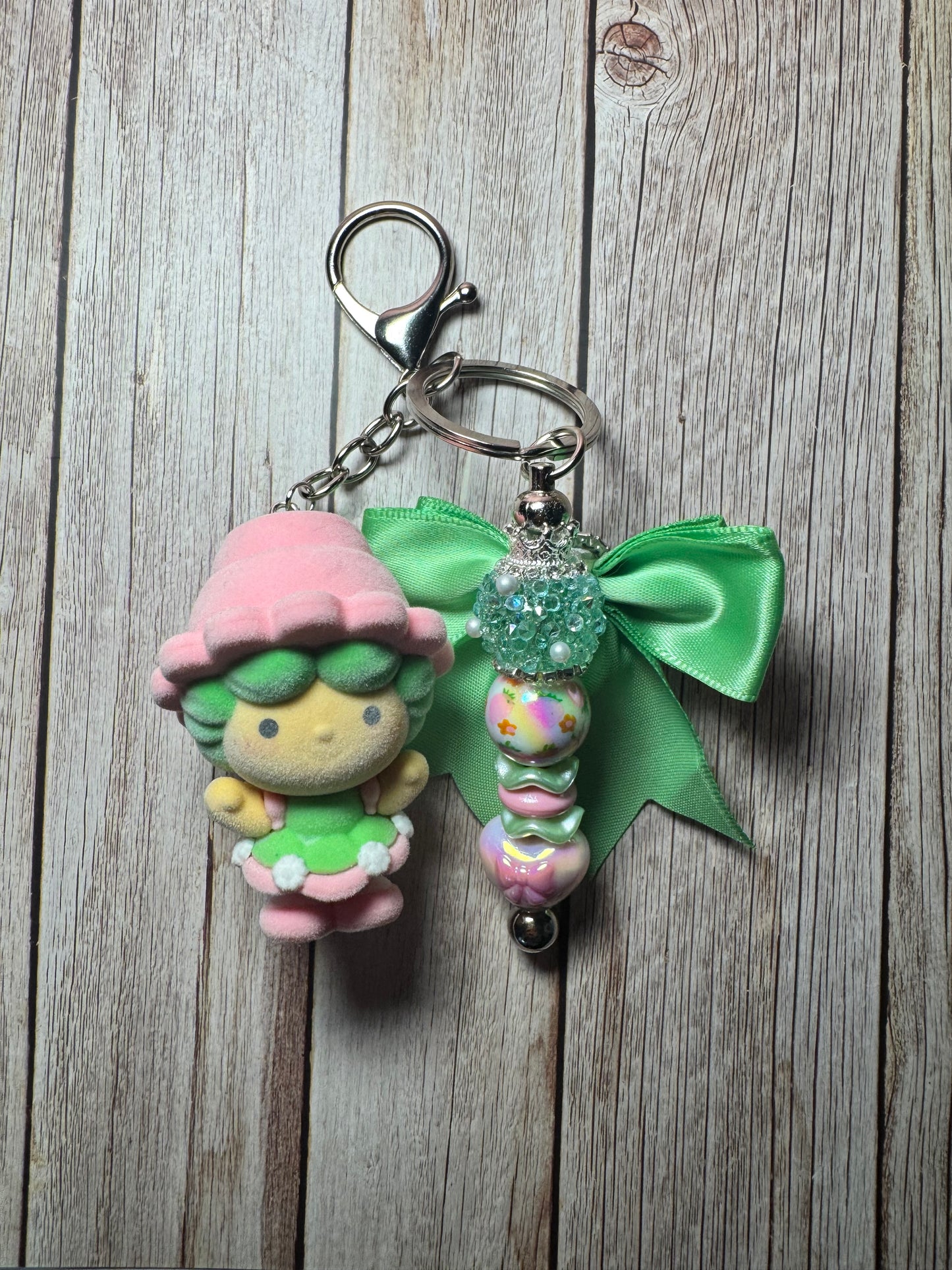 Lime Chiffon Keychain