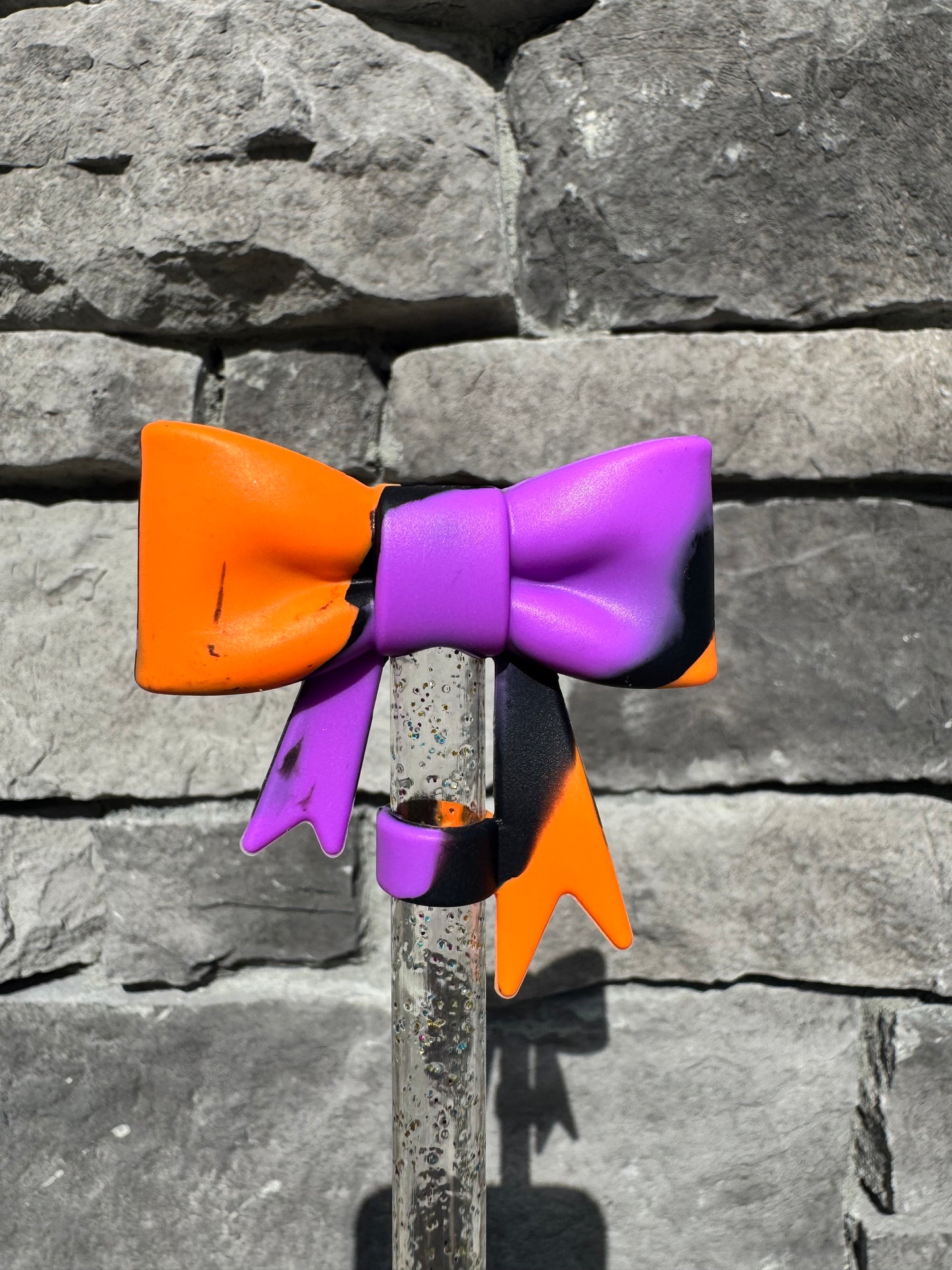 Halloween Swirl Large Bow - Straw Topper