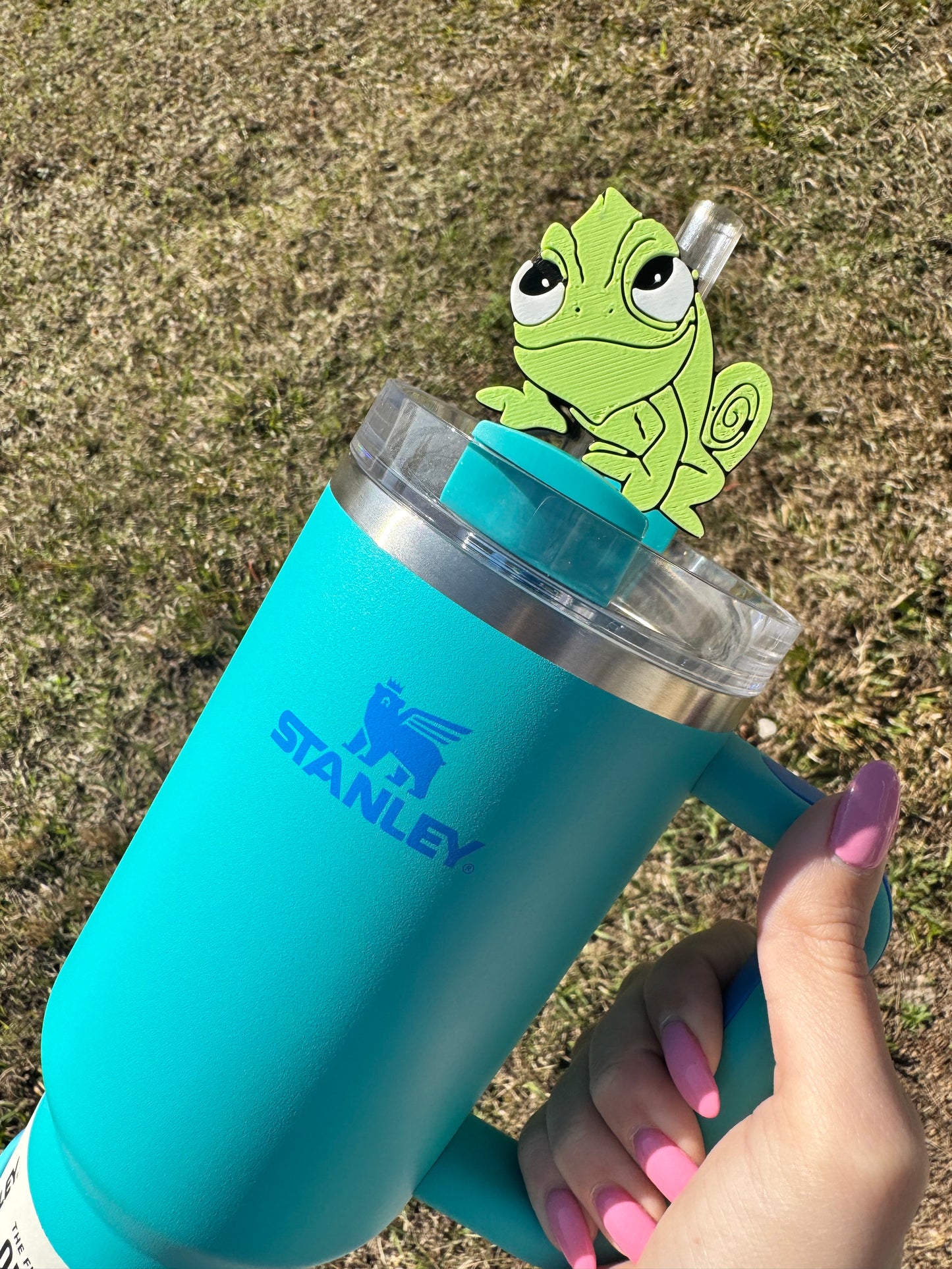 Green Lizard Straw Buddy