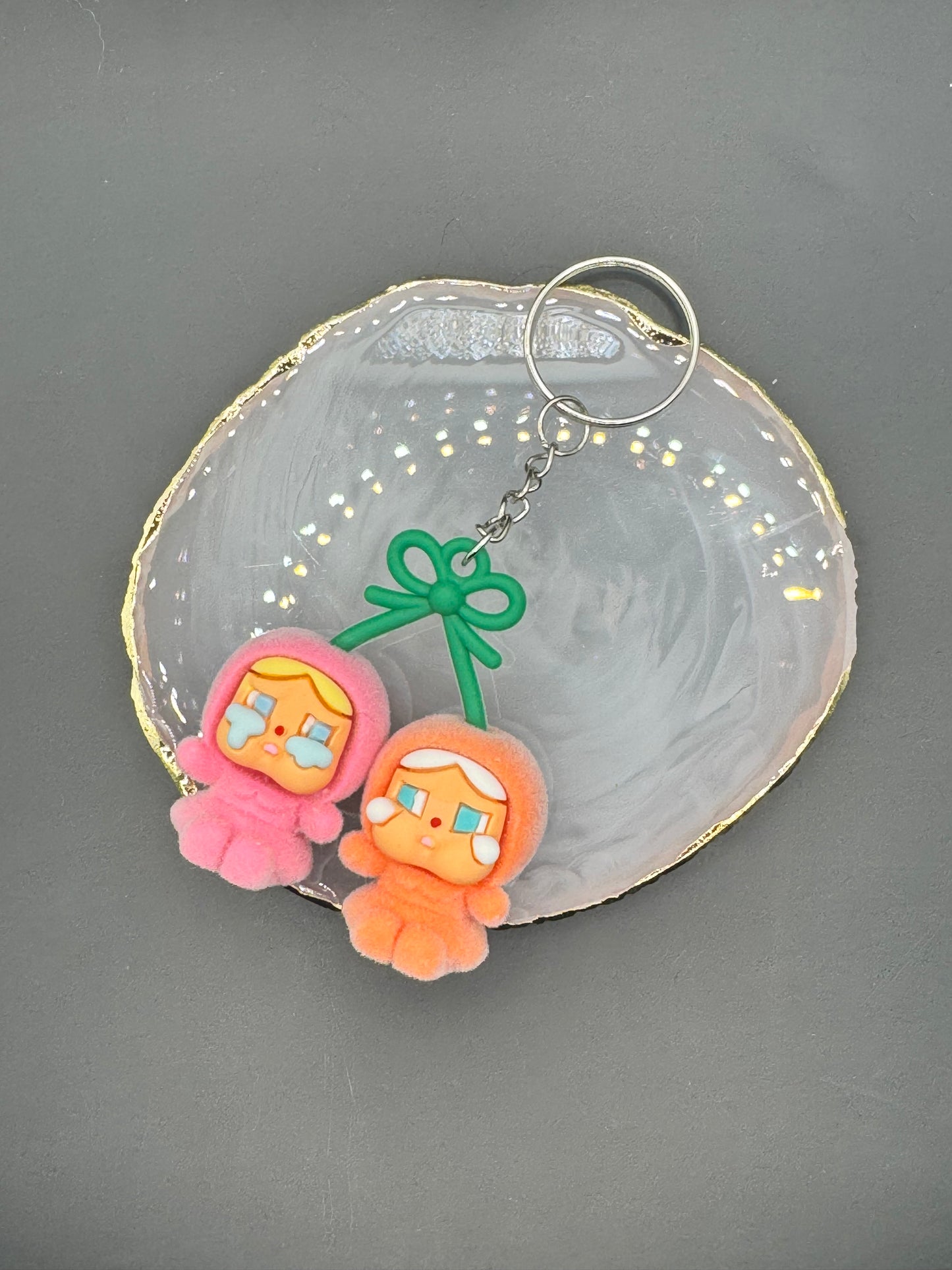 Flocked Cherry Crybb - Keychain (multiple options)