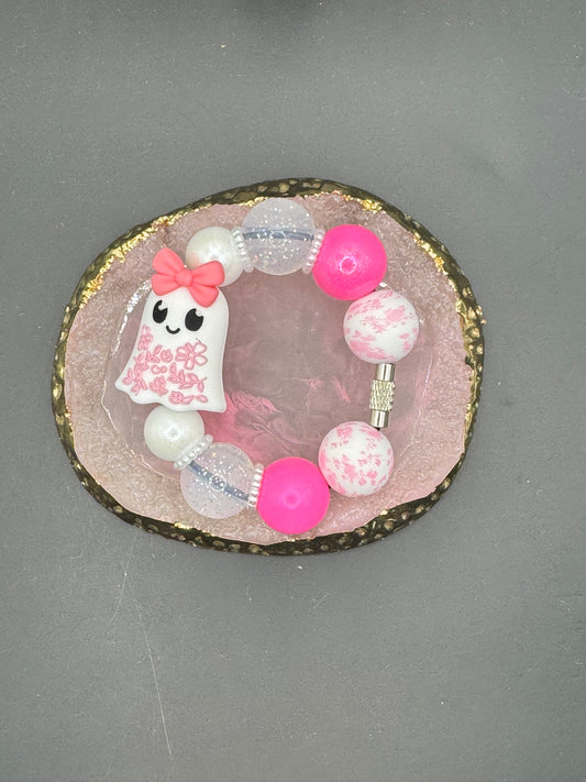 Coquette Pink Boo - Handle Charm