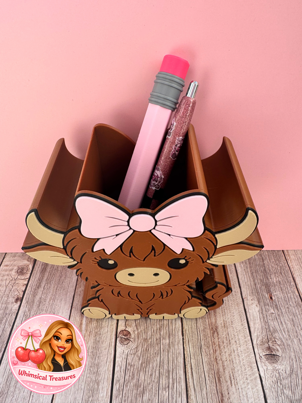 Highland Cow Pen Holder