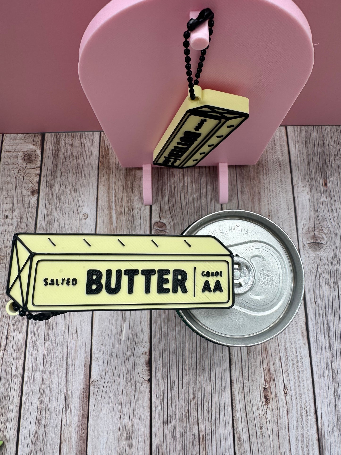 3D Printed Butter - Soda Can Opener Keychain
