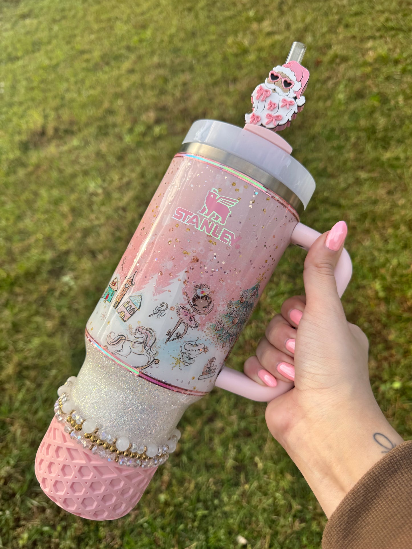 Coquette Santa Straw Buddy