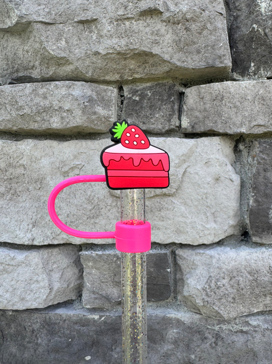 Strawberry Cake - Straw Topper
