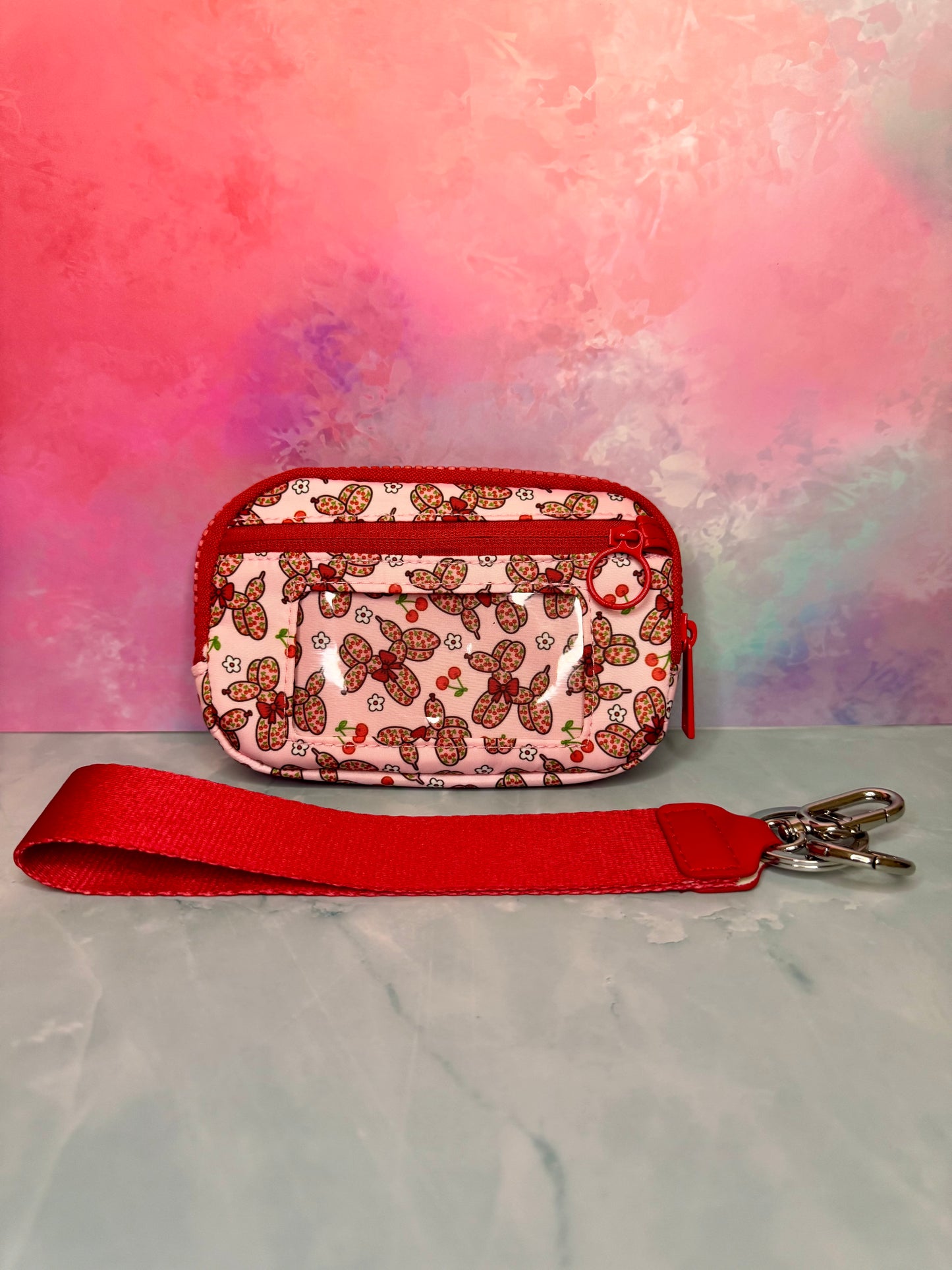 Cherry Balloon Dog - Wristlet Wallet