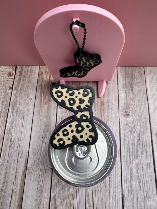 3D Printed Cheetah Bow - Soda Can Opener Keychain