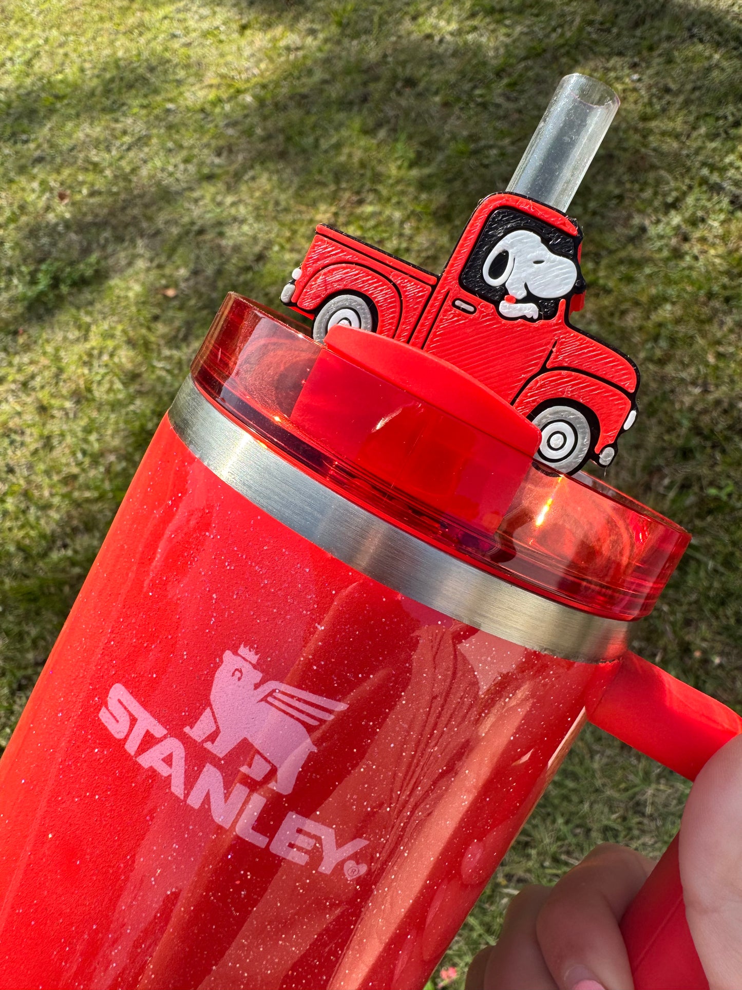 Little Red Pup Truck Straw Buddy