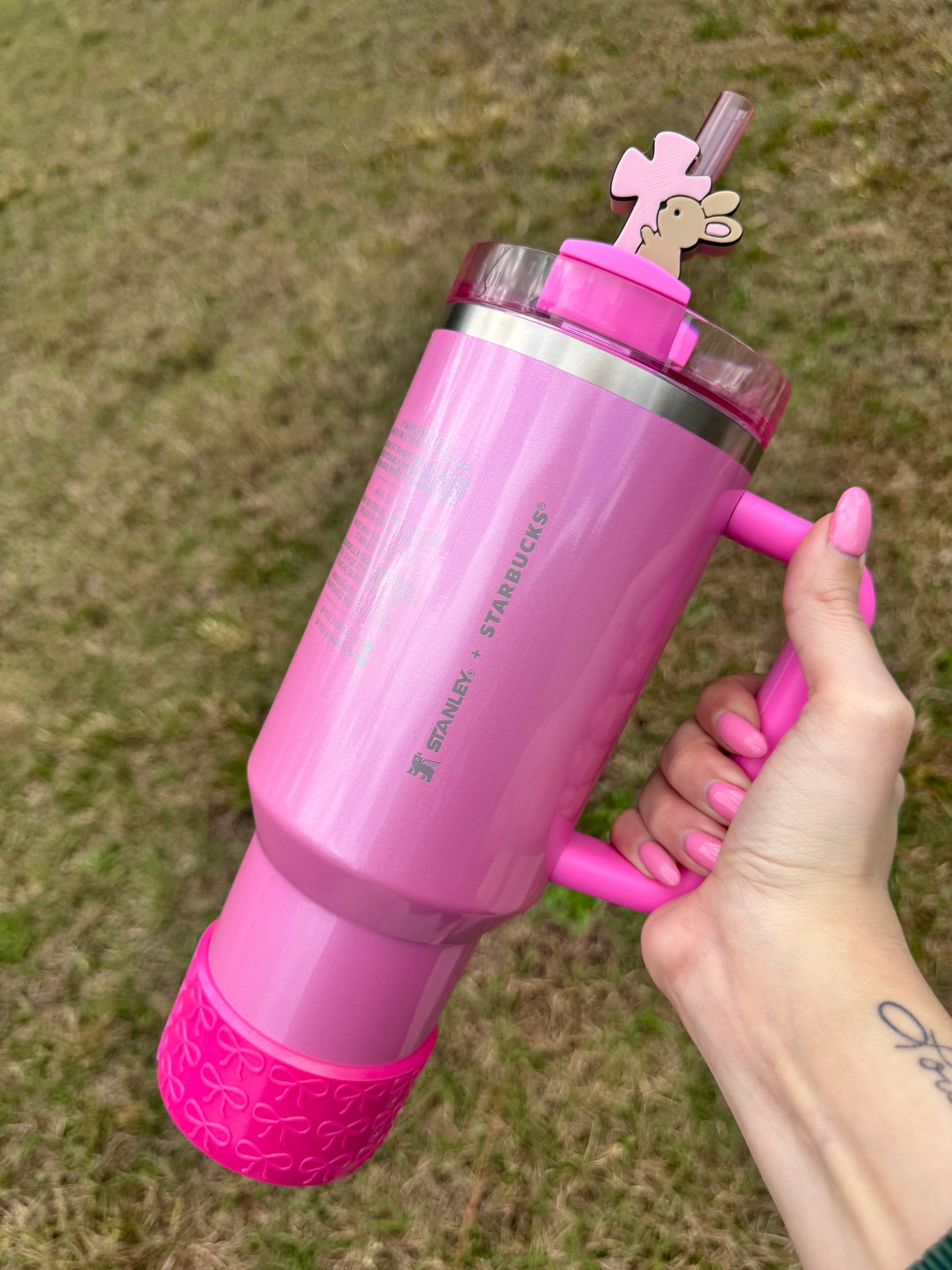 Cross with Bunny Straw Buddy