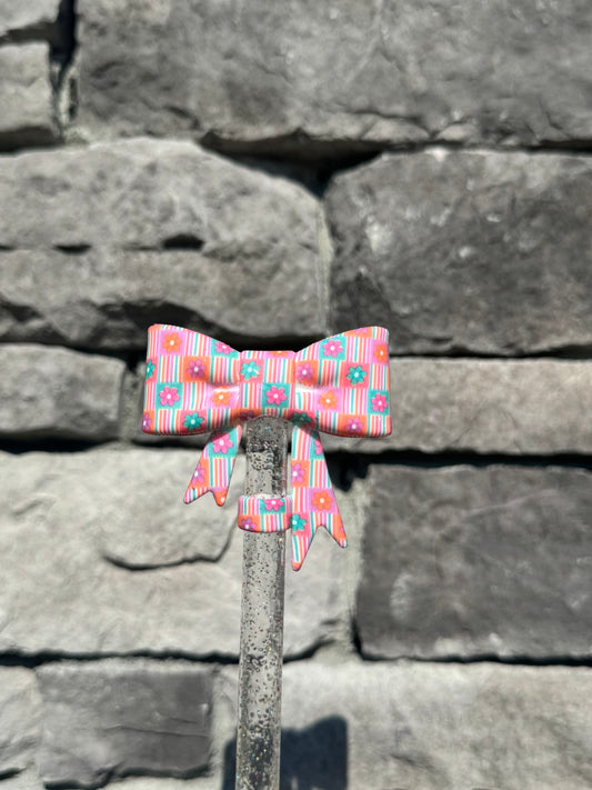 Daisy Large Bow - Straw Topper