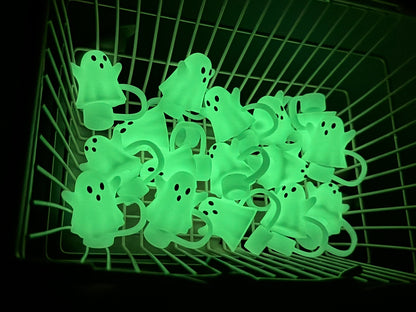 3D Ghost (Glows) - Straw Topper