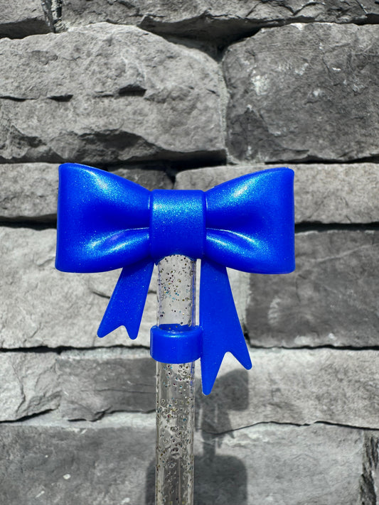Sapphire Opal Large Bow - Straw Topper