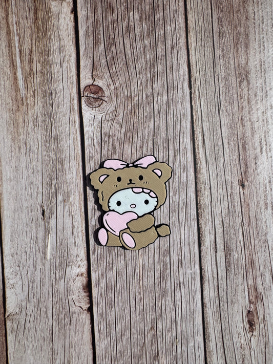 3D Printed Teddy HK Flatback Charm