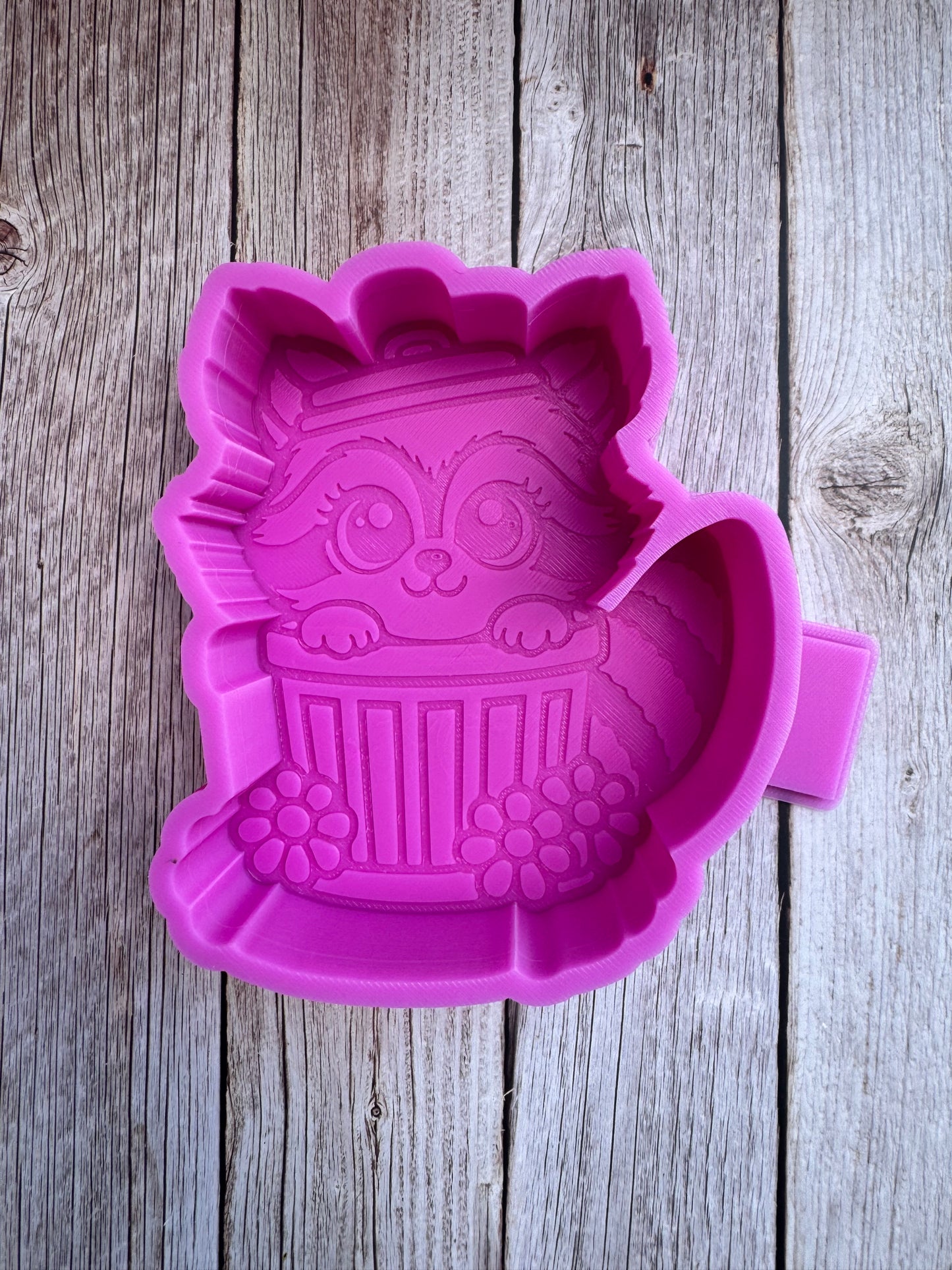 Cute Trash Raccoon Silicone Freshie Mold