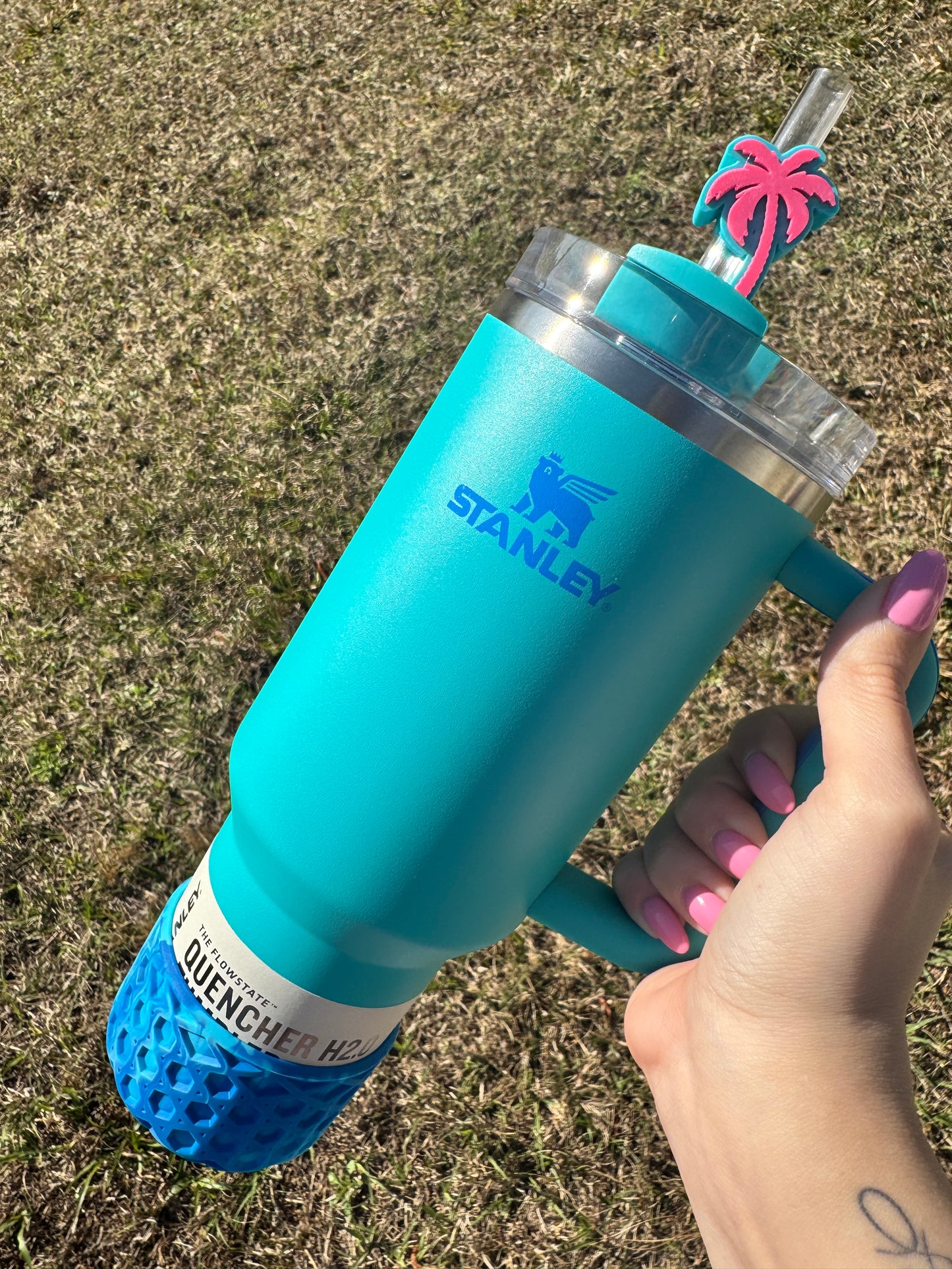 Neon Palms Straw Buddy