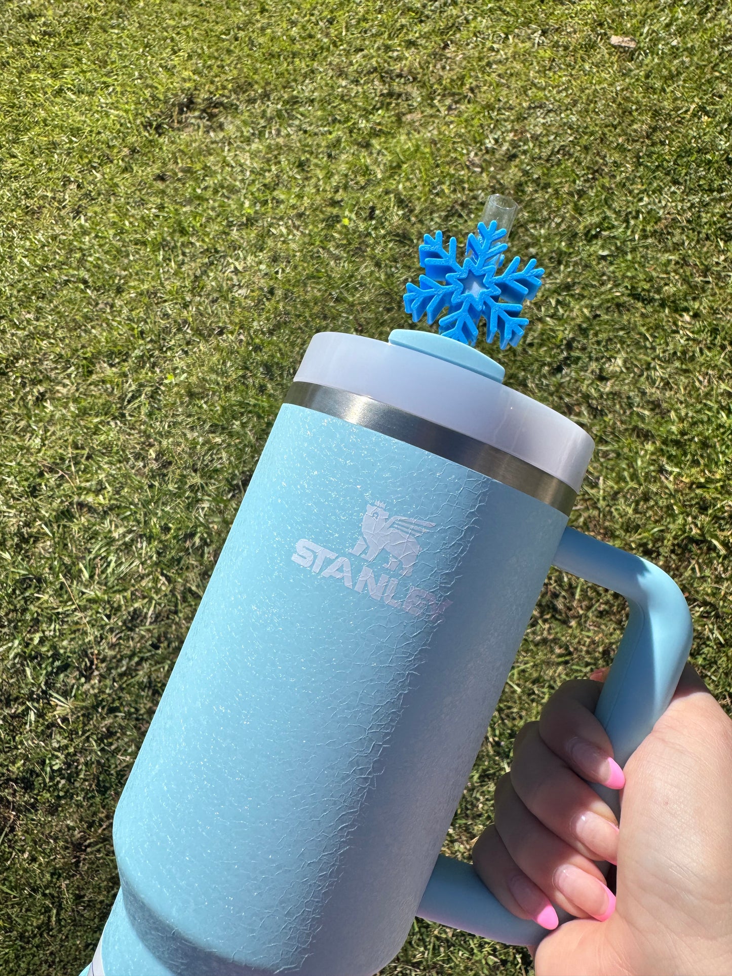 3D Printed Snowflake - Straw Buddy