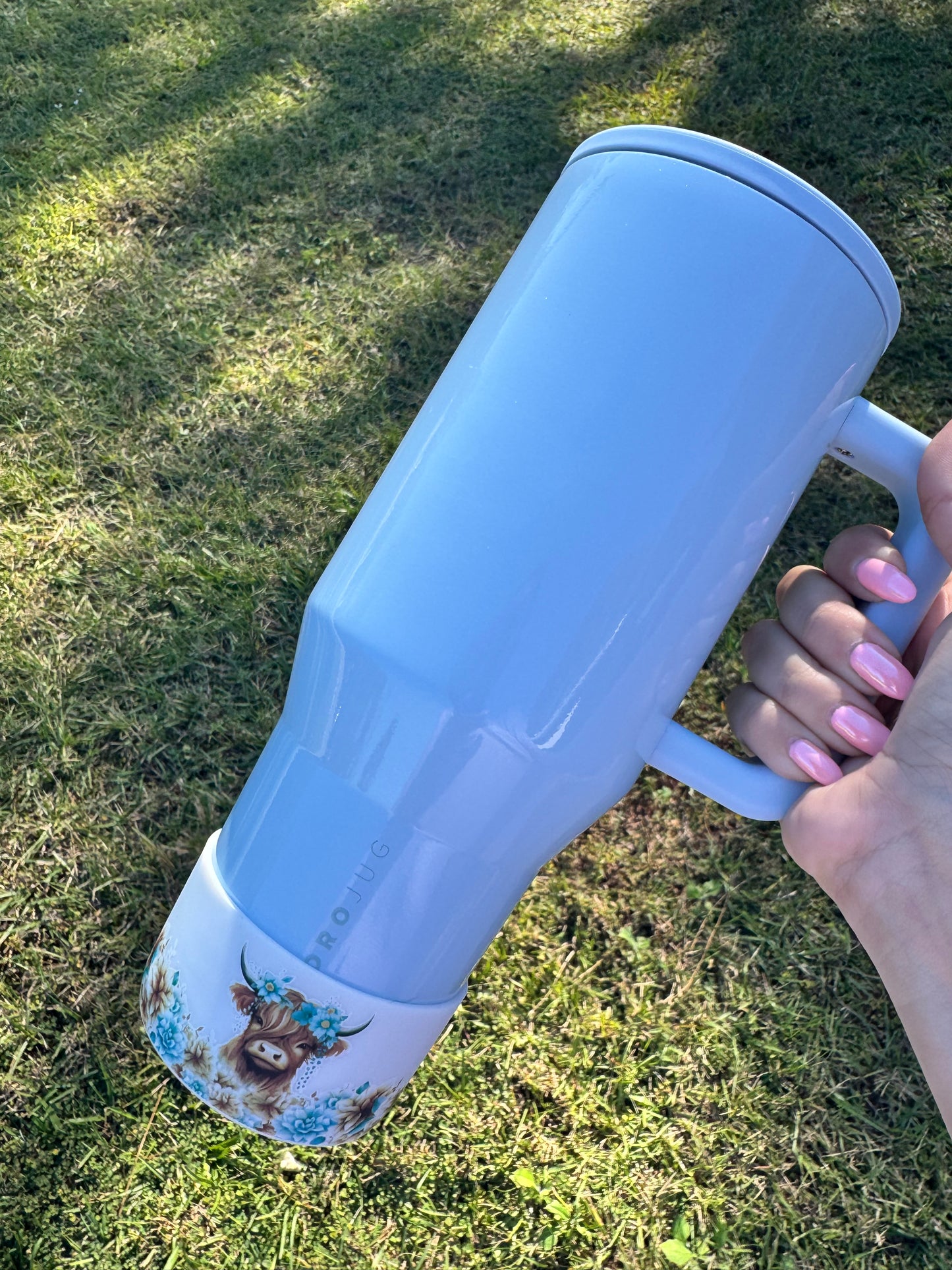 Floral Highland Cow Boot