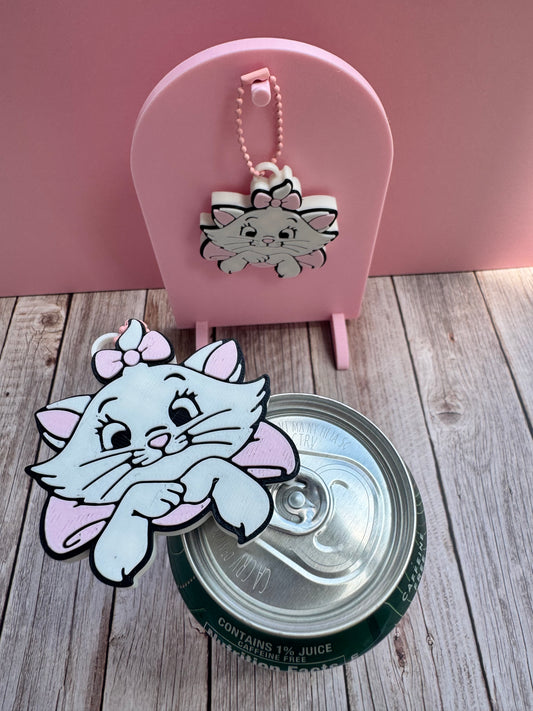 3D Printed Marie - Soda Can Opener Keychain