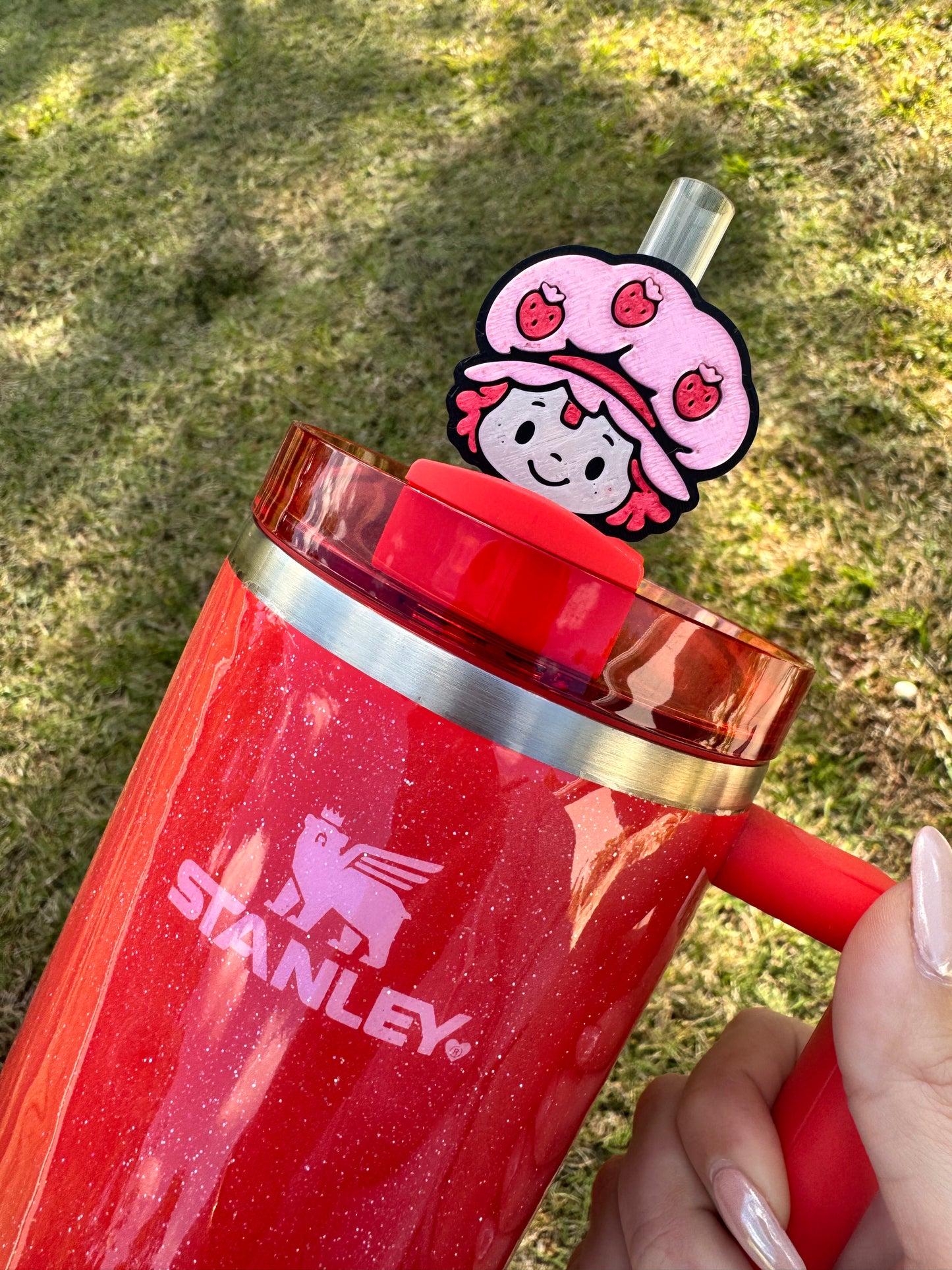 Strawberry Girl Straw Buddy