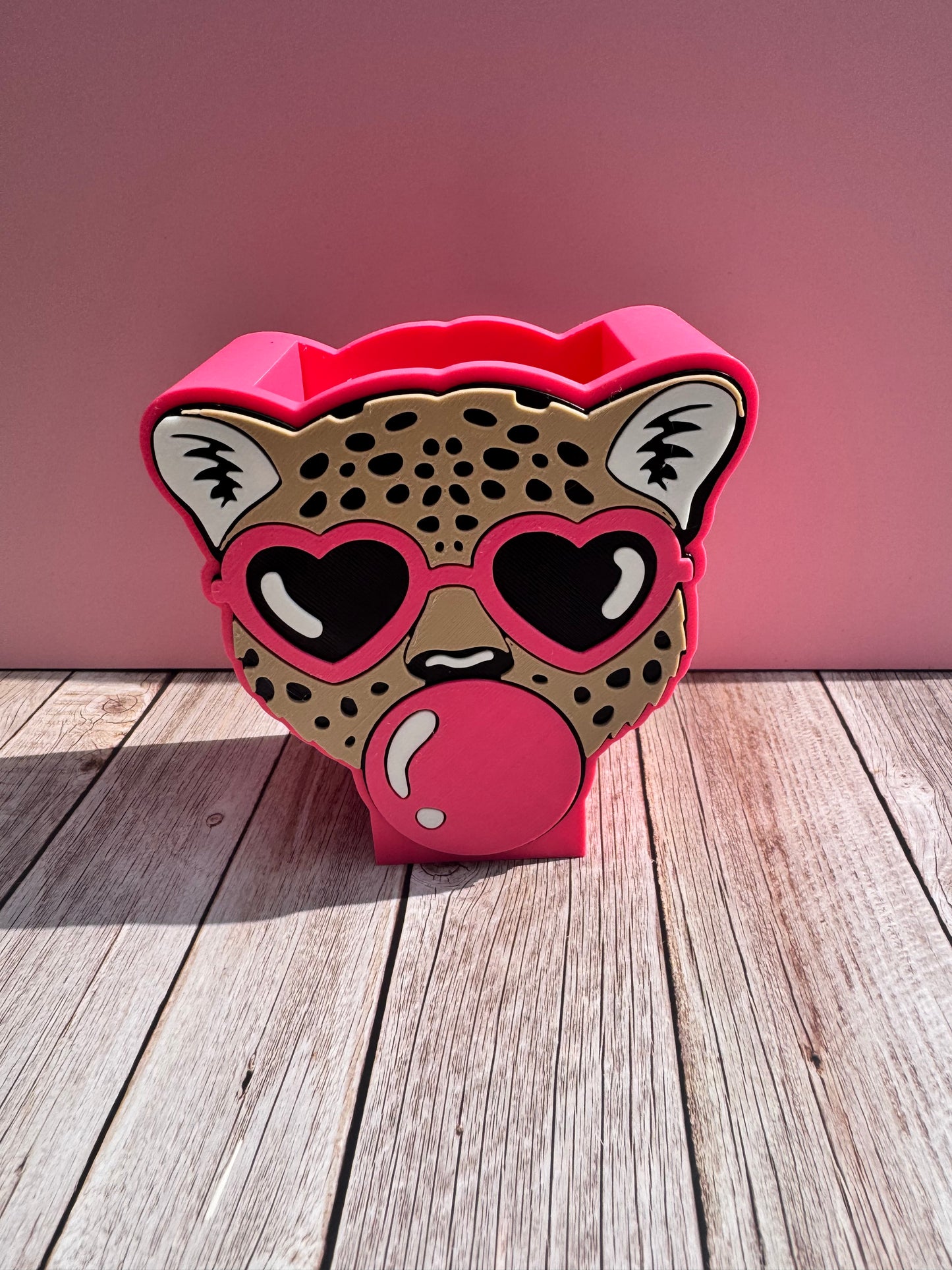 Cheetah Bubblegum Pen Holder – 3D Printed Desk Organizer