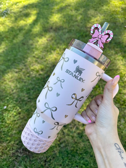 3D Printed Coquette Candy Canes -Straw Buddy