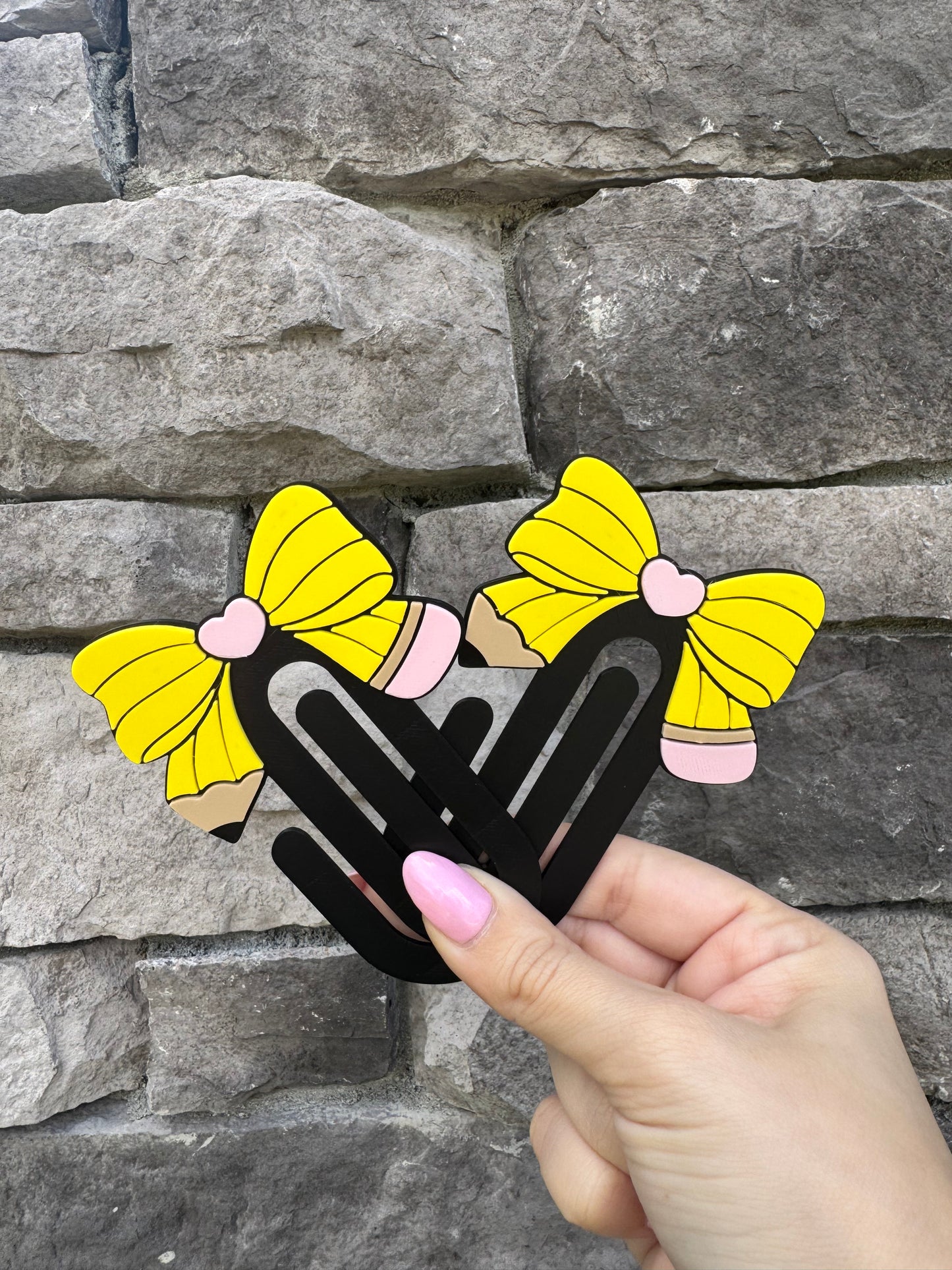 2 Piece Jumbo Bow Pencil Bookmark Set | 3D Printed Pencil Bookmark