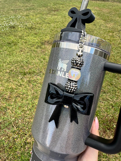 Black Oil Slick Bow - Handle Charm