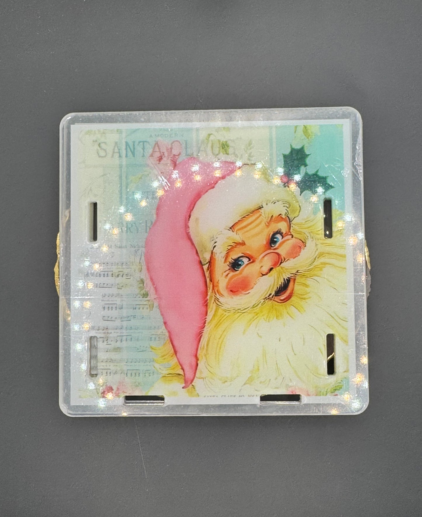 Pink Santa - Acrylic Pen Holder