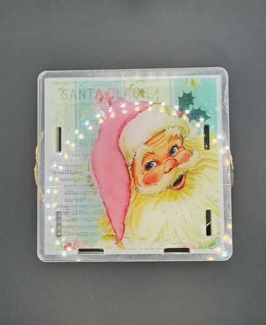 Pink Santa - Acrylic Pen Holder