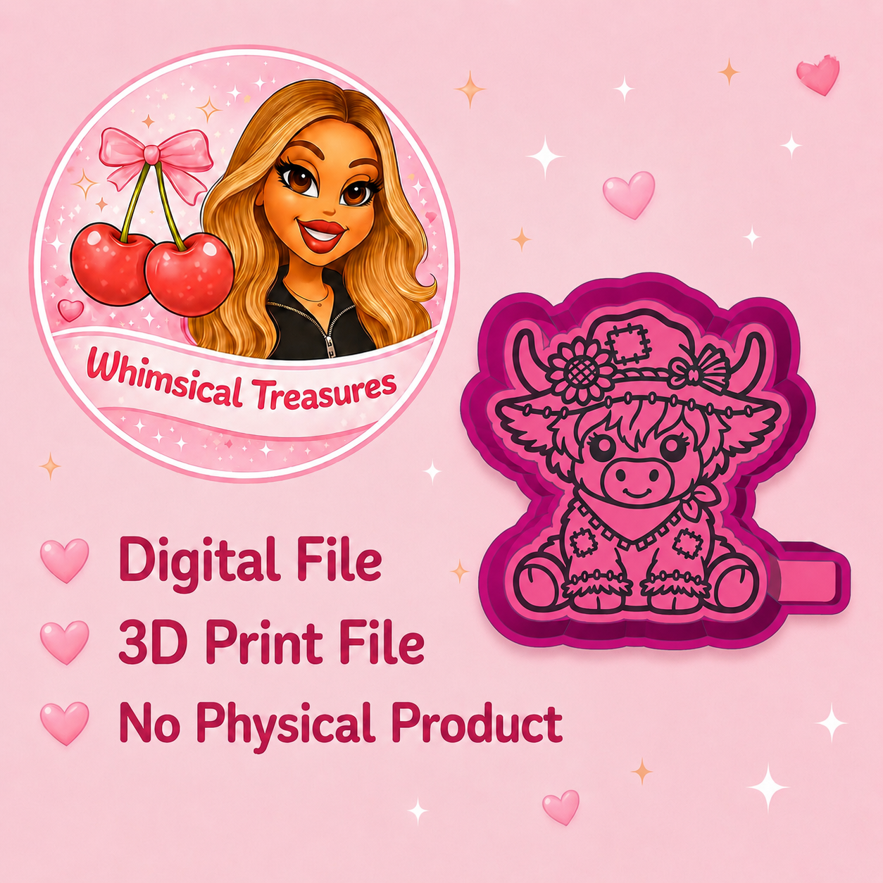 Scarecrow Highland Cow Pumpkin Freshie Mold STL File | 3D Print Design (Digital Download)