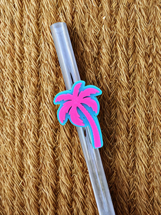 Neon Palms Straw Buddy