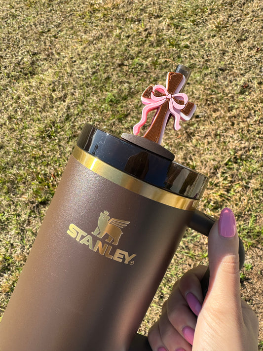 Coquette Cross Straw Buddy