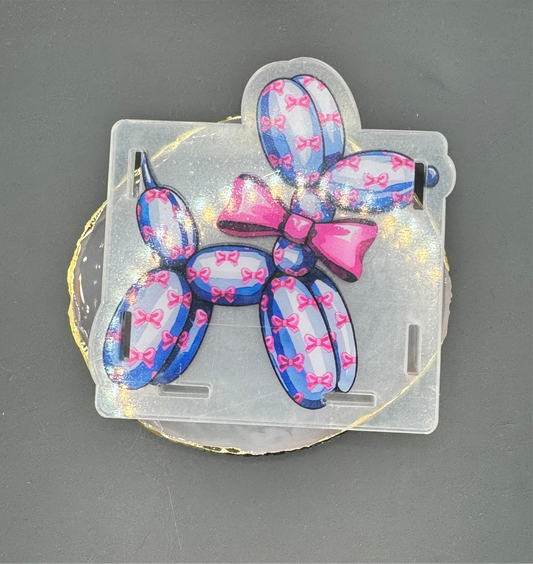 Bow Balloon Dog - Acrylic Pen Holder