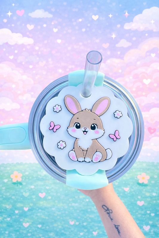 3D Printed Bunny Blossom Stanley Lid Topper - 40oz