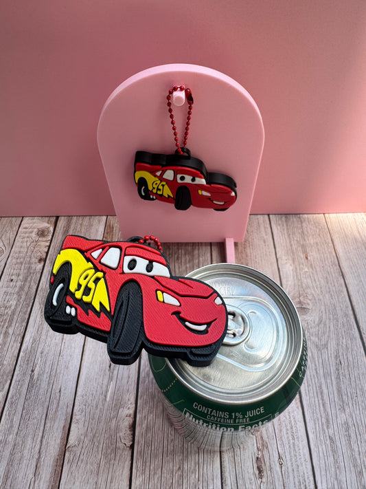 3D Printed Red Car - Soda Can Opener Keychain