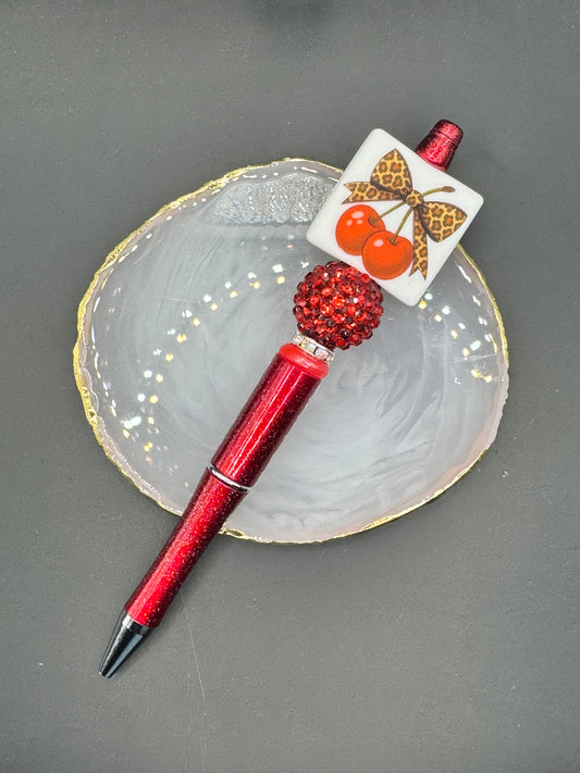 Cherry Leopard Pen