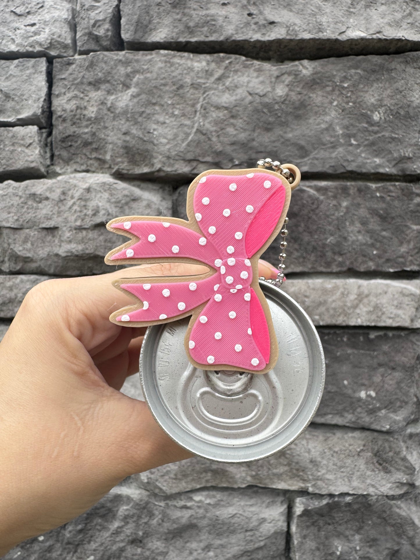3D Printed Frosted Cookie Bow - Pop Can Opener