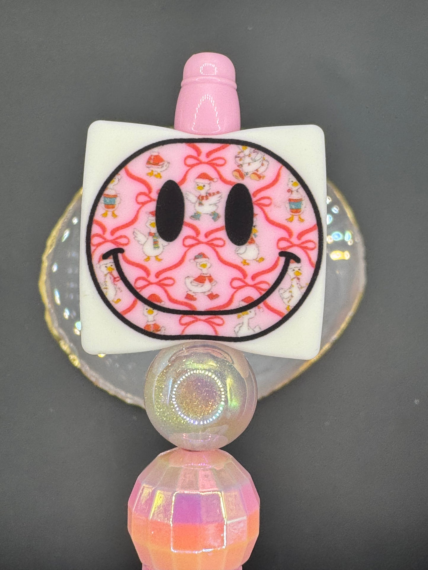 Christmas Goose Smiley Face Pen