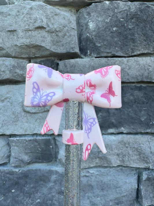 Butterfly Oasis Large Bow - Straw Topper