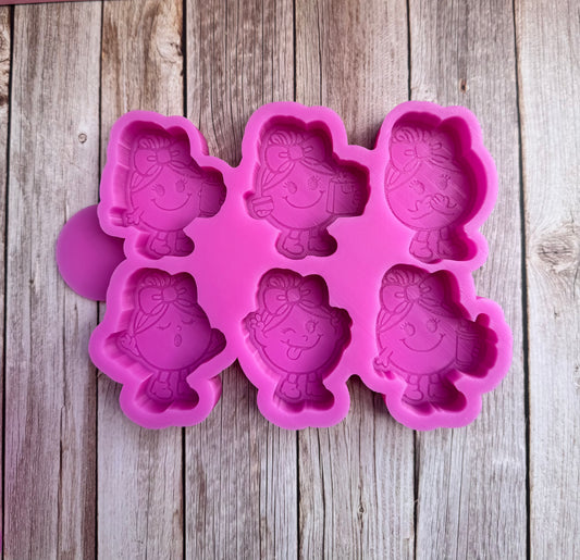 Lil Miss Silicone Freshie Mold - Set of 6