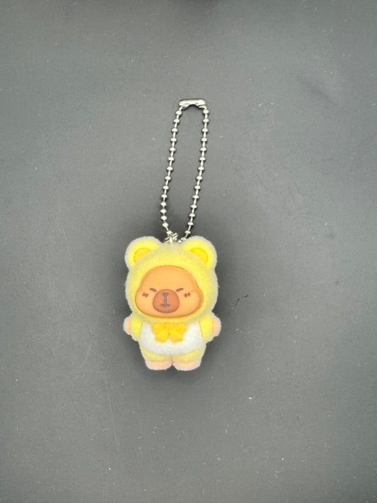 Flocked Yellow Capybara - Charm