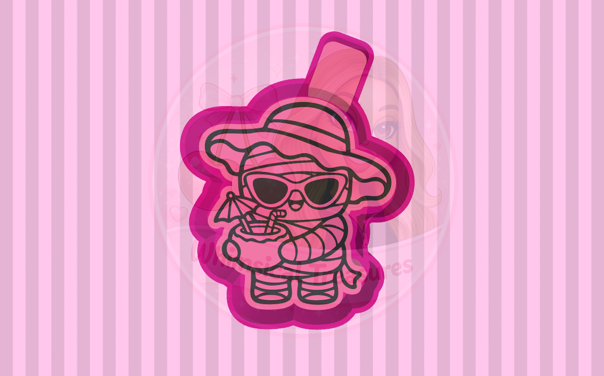 Summerween Mummy Freshie Mold Housing STL File with Tab | Digital Download | 3D Print File