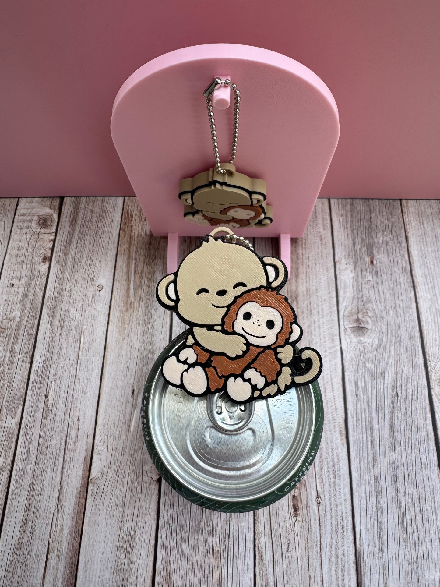 3D Printed Punch Monkey - Soda Can Opener Keychain