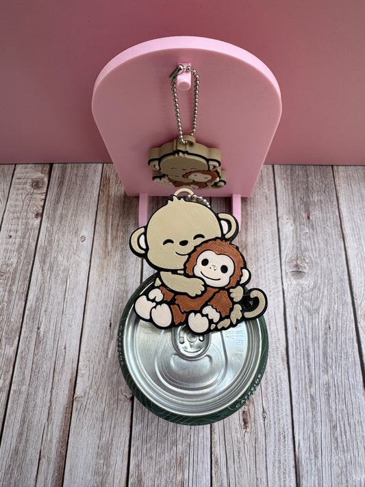 3D Printed Punch Monkey - Soda Can Opener Keychain